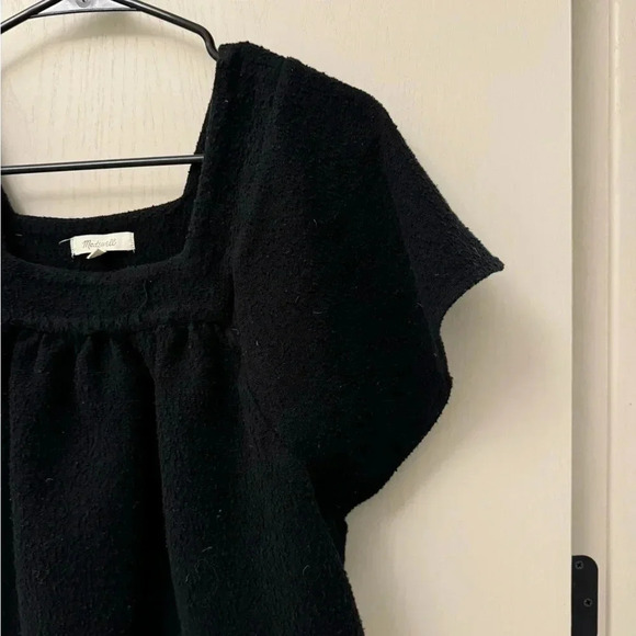 Black‎ Madewell Texture & Thread Butterfly Top Size S EUC - Picture 6 of 10